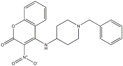 4-[(1-benzyl-4-piperidinyl)amino]-3-nitro-2H-chromen-2-one 结构式
