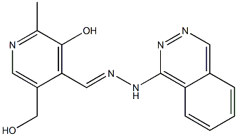 3-hydroxy-5-(hydroxymethyl)-2-methylisonicotinaldehyde 1-phthalazinylhydrazone 结构式