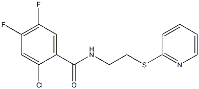 2-chloro-4,5-difluoro-N-[2-(2-pyridinylsulfanyl)ethyl]benzamide 结构式