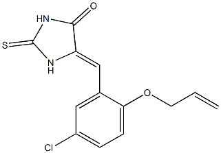 5-[2-(allyloxy)-5-chlorobenzylidene]-2-thioxo-4-imidazolidinone 结构式