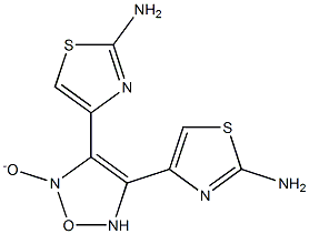 4-[4-(2-amino-1,3-thiazol-4-yl)-2-oxido-1,2,5-oxadiazol-3-yl]-1,3-thiazol-2-amine 结构式