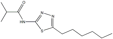 N-(5-hexyl-1,3,4-thiadiazol-2-yl)-2-methylpropanamide 结构式