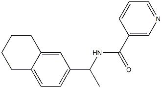 N-[1-(5,6,7,8-tetrahydro-2-naphthalenyl)ethyl]nicotinamide 结构式