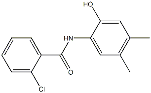 2-chloro-N-(2-hydroxy-4,5-dimethylphenyl)benzamide 结构式