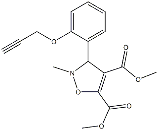 dimethyl 2-methyl-3-[2-(2-propynyloxy)phenyl]-2,3-dihydro-4,5-isoxazoledicarboxylate 结构式