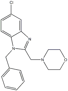1-benzyl-5-chloro-2-(4-morpholinylmethyl)-1H-benzimidazole 结构式