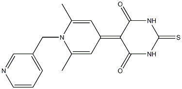 5-(2,6-dimethyl-1-(3-pyridinylmethyl)-4(1H)-pyridinylidene)-2-thioxodihydro-4,6(1H,5H)-pyrimidinedione 结构式