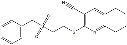 2-{[2-(benzylsulfonyl)ethyl]sulfanyl}-5,6,7,8-tetrahydroquinoline-3-carbonitrile 结构式