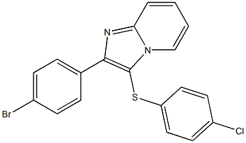 2-(4-bromophenyl)-3-[(4-chlorophenyl)sulfanyl]imidazo[1,2-a]pyridine 结构式