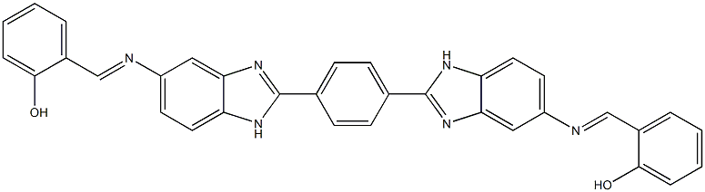 2-({[2-(4-{5-[(2-hydroxybenzylidene)amino]-1H-benzimidazol-2-yl}phenyl)-1H-benzimidazol-5-yl]imino}methyl)phenol 结构式