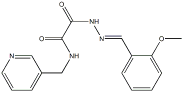 2-[2-(2-methoxybenzylidene)hydrazino]-2-oxo-N-(3-pyridinylmethyl)acetamide 结构式