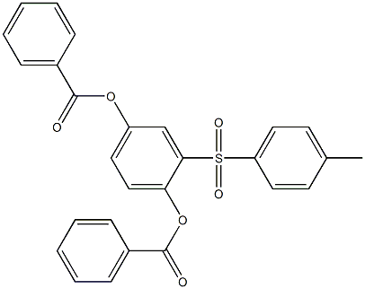 4-(benzoyloxy)-2-[(4-methylphenyl)sulfonyl]phenyl benzoate 结构式