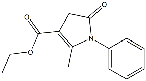 ethyl 2-methyl-5-oxo-1-phenyl-4,5-dihydro-1H-pyrrole-3-carboxylate 结构式