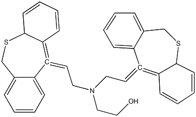 2-[bis(2-dibenzo[b,e]thiepin-11(6H)-ylideneethyl)amino]ethanol 结构式