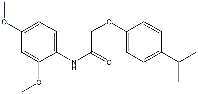N-(2,4-dimethoxyphenyl)-2-(4-isopropylphenoxy)acetamide 结构式
