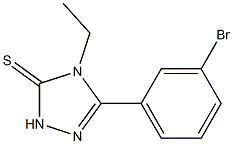 5-(3-bromophenyl)-4-ethyl-2,4-dihydro-3H-1,2,4-triazole-3-thione 结构式