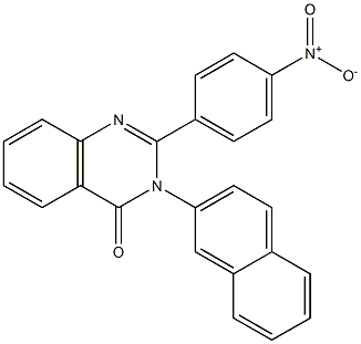 2-{4-nitrophenyl}-3-(2-naphthyl)-4(3H)-quinazolinone 结构式