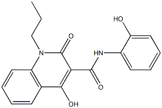 4-hydroxy-N-(2-hydroxyphenyl)-2-oxo-1-propyl-1,2-dihydro-3-quinolinecarboxamide 结构式