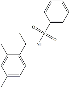 N-[1-(2,4-dimethylphenyl)ethyl]benzenesulfonamide 结构式