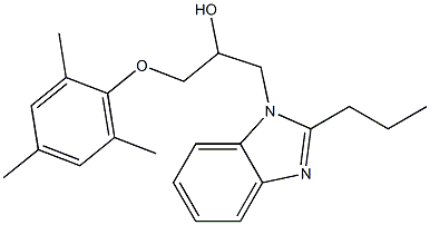 1-(mesityloxy)-3-(2-propyl-1H-benzimidazol-1-yl)-2-propanol 结构式