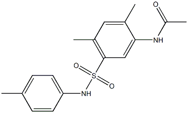 N-[2,4-dimethyl-5-(4-toluidinosulfonyl)phenyl]acetamide 结构式