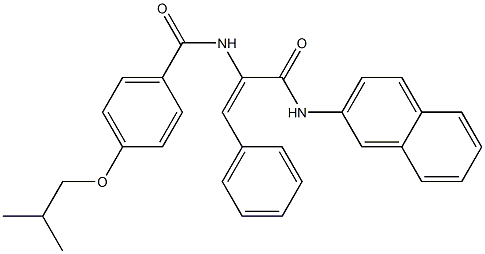 4-isobutoxy-N-{1-[(2-naphthylamino)carbonyl]-2-phenylvinyl}benzamide 结构式