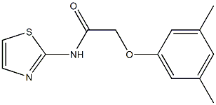 2-(3,5-dimethylphenoxy)-N-(1,3-thiazol-2-yl)acetamide 结构式