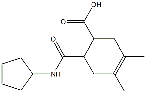 6-[(cyclopentylamino)carbonyl]-3,4-dimethyl-3-cyclohexene-1-carboxylic acid 结构式