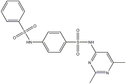 N-(2,6-dimethyl-4-pyrimidinyl)-4-[(phenylsulfonyl)amino]benzenesulfonamide 结构式