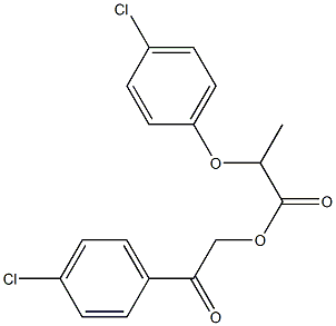 2-(4-chlorophenyl)-2-oxoethyl 2-(4-chlorophenoxy)propanoate 结构式