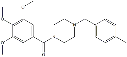 1-(4-methylbenzyl)-4-(3,4,5-trimethoxybenzoyl)piperazine 结构式