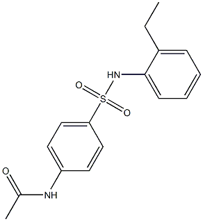 N-{4-[(2-ethylanilino)sulfonyl]phenyl}acetamide 结构式