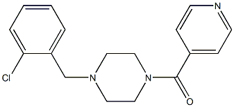 1-(2-chlorobenzyl)-4-isonicotinoylpiperazine 结构式