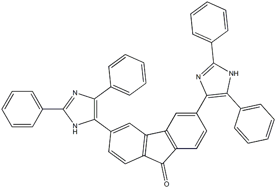 3-(2,4-diphenyl-1H-imidazol-5-yl)-6-(2,5-diphenyl-1H-imidazol-4-yl)-9H-fluoren-9-one 结构式