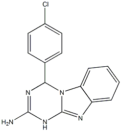 4-(4-chlorophenyl)-1,4-dihydro[1,3,5]triazino[1,2-a]benzimidazol-2-ylamine 结构式