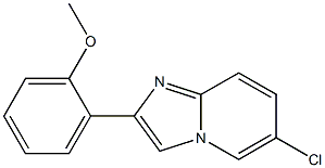 2-(6-chloroimidazo[1,2-a]pyridin-2-yl)phenyl methyl ether 结构式