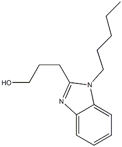 3-(1-pentyl-1H-benzimidazol-2-yl)propan-1-ol 结构式
