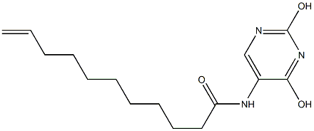 N-(2,4-dihydroxy-5-pyrimidinyl)-10-undecenamide 结构式