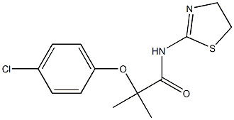 2-(4-chlorophenoxy)-N-(4,5-dihydro-1,3-thiazol-2-yl)-2-methylpropanamide 结构式