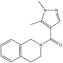 2-[(1,5-dimethyl-1H-pyrazol-4-yl)carbonyl]-1,2,3,4-tetrahydroisoquinoline 结构式