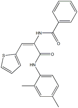 N-[1-[(2,4-dimethylanilino)carbonyl]-2-(2-thienyl)vinyl]benzamide 结构式
