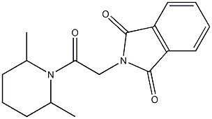 2-[2-(2,6-dimethyl-1-piperidinyl)-2-oxoethyl]-1H-isoindole-1,3(2H)-dione 结构式