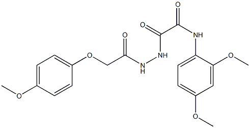 N-(2,4-dimethoxyphenyl)-2-{2-[(4-methoxyphenoxy)acetyl]hydrazino}-2-oxoacetamide 结构式