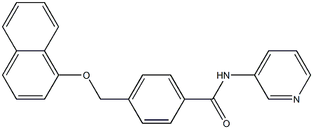 4-[(1-naphthyloxy)methyl]-N-(3-pyridinyl)benzamide 结构式