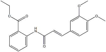 ethyl 2-{[3-(3,4-dimethoxyphenyl)acryloyl]amino}benzoate 结构式