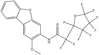 2,2-difluoro-2-(2,3,3,4,4,5,5-heptafluorotetrahydro-2-furanyl)-N-(2-methoxydibenzo[b,d]furan-3-yl)acetamide 结构式