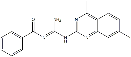 N''-benzoyl-N-(4,7-dimethyl-2-quinazolinyl)guanidine 结构式