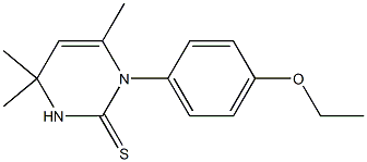 1-(4-ethoxyphenyl)-4,4,6-trimethyl-3,4-dihydro-2(1H)-pyrimidinethione 结构式