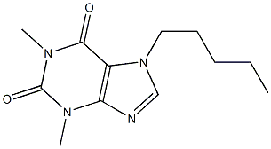 1,3-dimethyl-7-pentyl-3,7-dihydro-1H-purine-2,6-dione 结构式