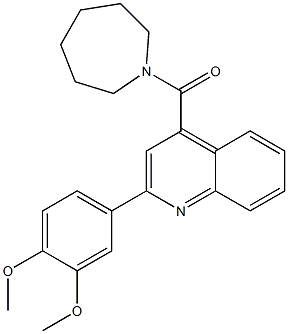 4-(1-azepanylcarbonyl)-2-(3,4-dimethoxyphenyl)quinoline 结构式